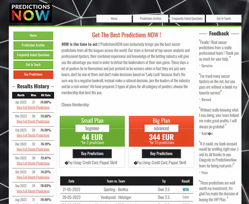 Selected at No. 1 is the Predictionsnow forum