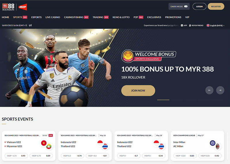 M88 - Casino site offering free betting money