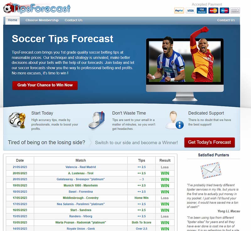 Finally, and well worth trusting, Tipsforecast.com