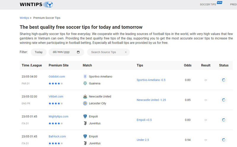 Wintips.com - Reputable free football tips market-leading websites