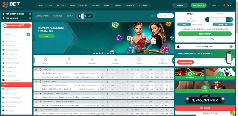 22Bet - Safe and reliable sports betting