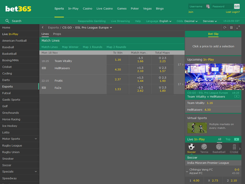 Bet365 with the best odds