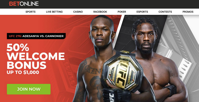 BetOnline - A reputable UFC betting address