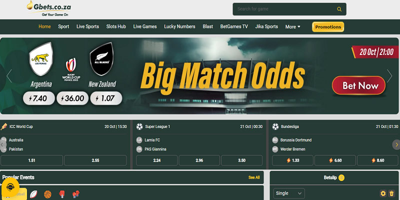 Gbets - Site online sports betting south africa