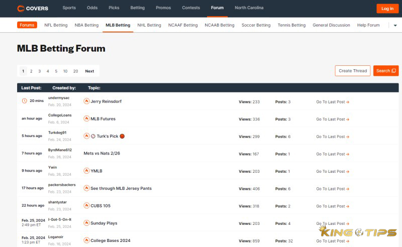 Covers baseball betting forum