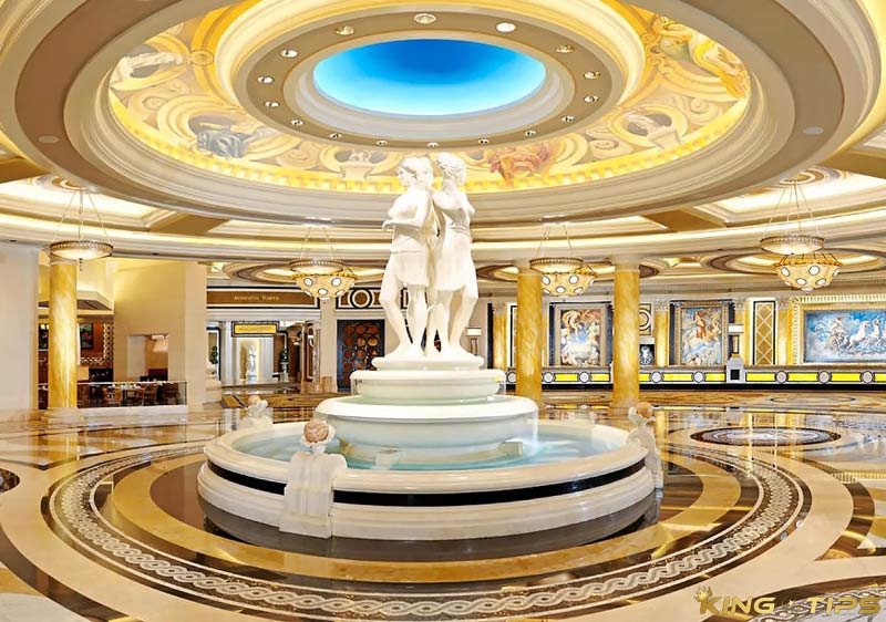 The space in the Caesars Palace is extremely lavish