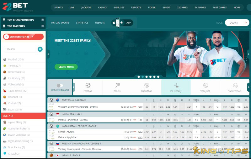 22BET - The safest betting website