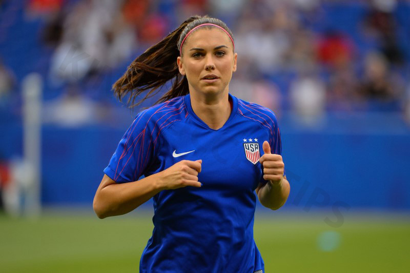 Alex Morgan is a female player with a seductive appearance