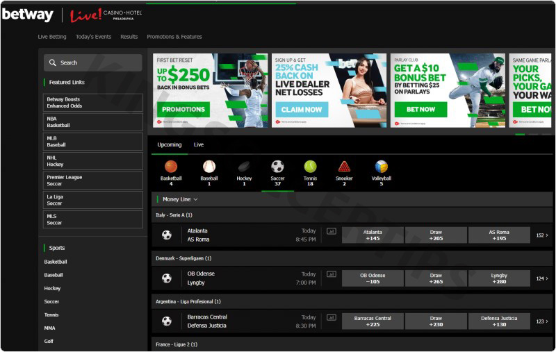 Betway - Famous sports betting brand in the US