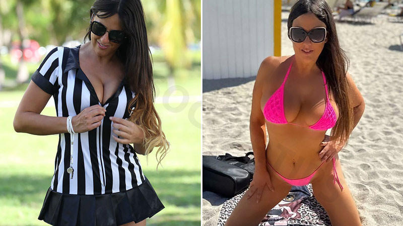 In 2006, the beautiful female referee was voted in the top 100 sexiest women in the world