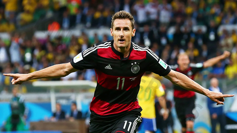 Miroslav Klose played for Werder Bremen, Bayern Munich, and Lazio