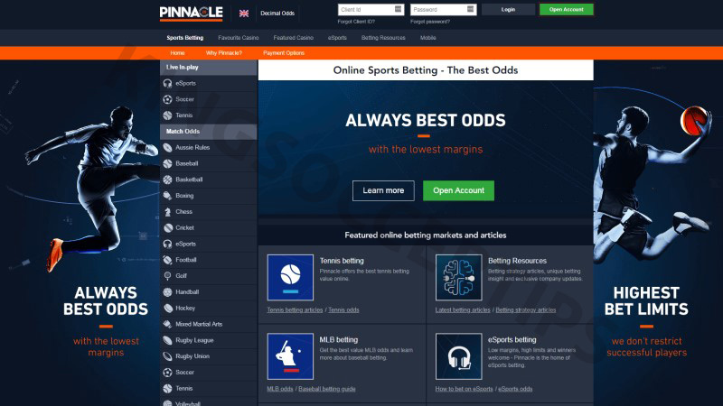 Pinnacle - International corner bookmaker