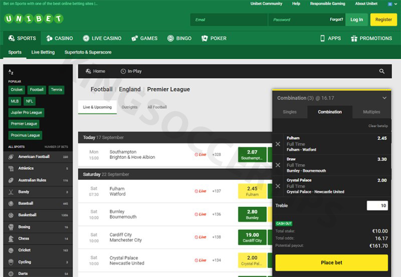 Unibet - Reputable sports betting platform