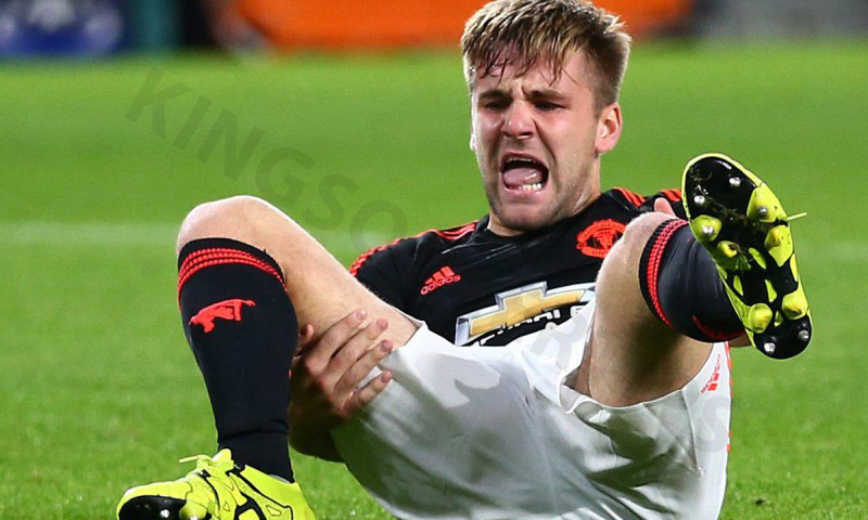 Luke Shaw suffered serious injuries when he collided with Hector Moreno