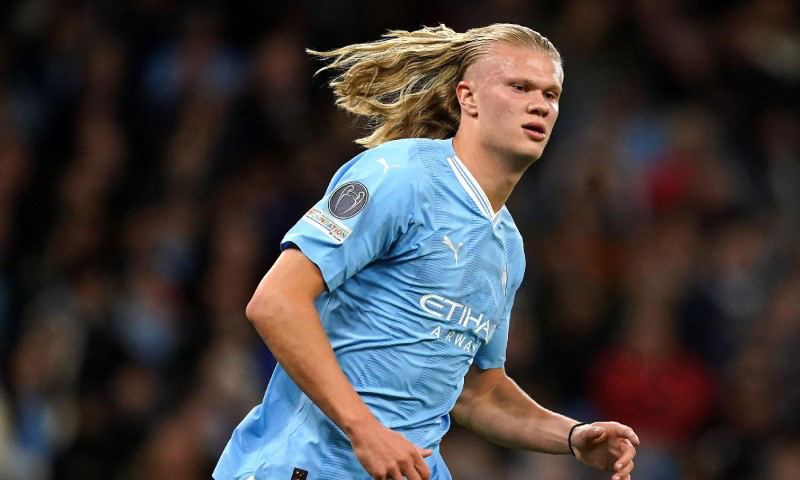 Erling Haaland is famous football player with long hair