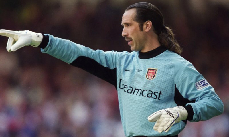 David Seaman is an excellent goalkeeper with long hair