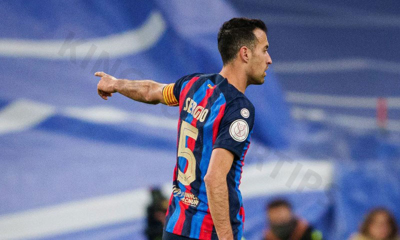 Sergio Busquets is a famous soccer player with the number 5