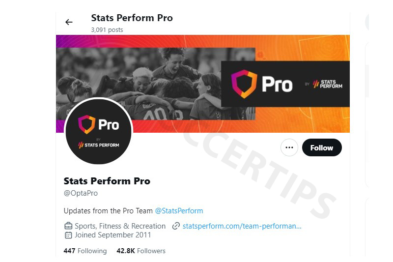 @OptaPro - Best sports betting twitter accounts