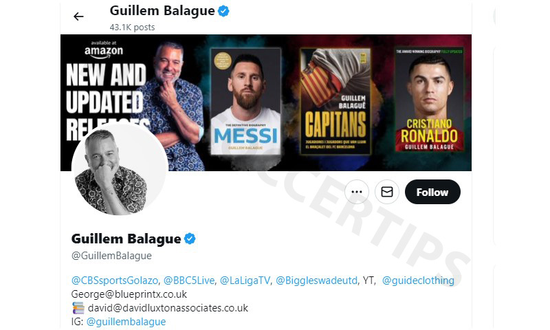 @GuillemBalague - Provides accurate information about La Liga