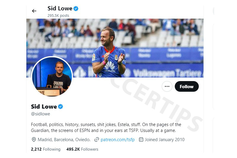 @sidlowe - Sports betting twitter accounts reputable