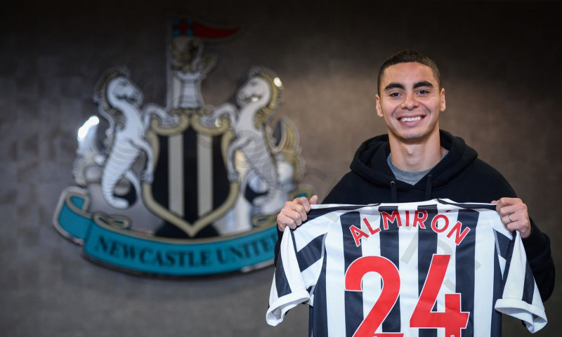 Miguel Almirón is the soccer player with number 24 who has the most fans