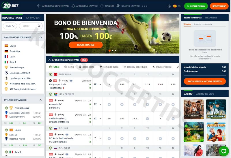 20Bet - Betting site Croatia