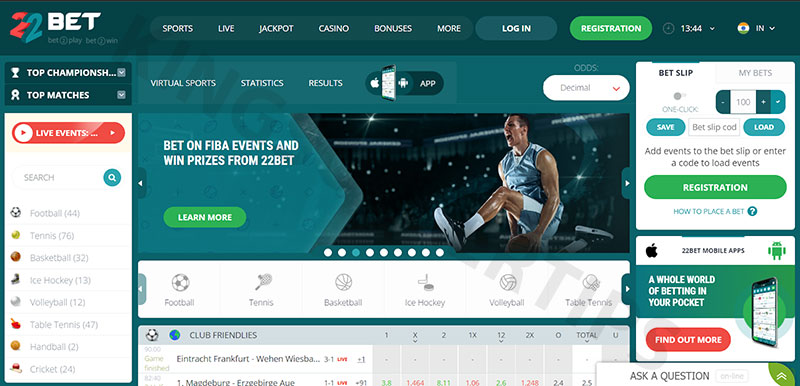 22Bet - Bulgarian betting sites