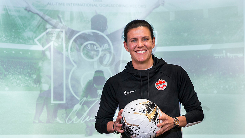 Best football female player: Christine Sinclair (Canada)