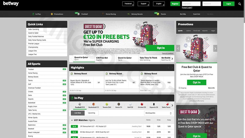 Betting sites Finland: Betway