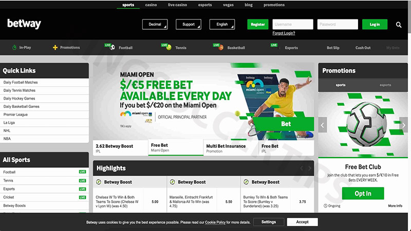 Massachusetts online sports betting: Betway
