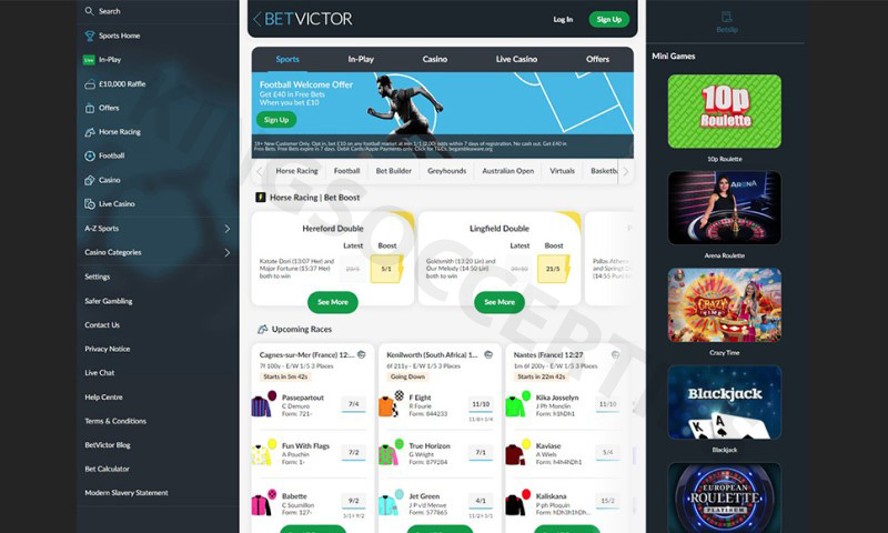BetVictor - International sports betting website