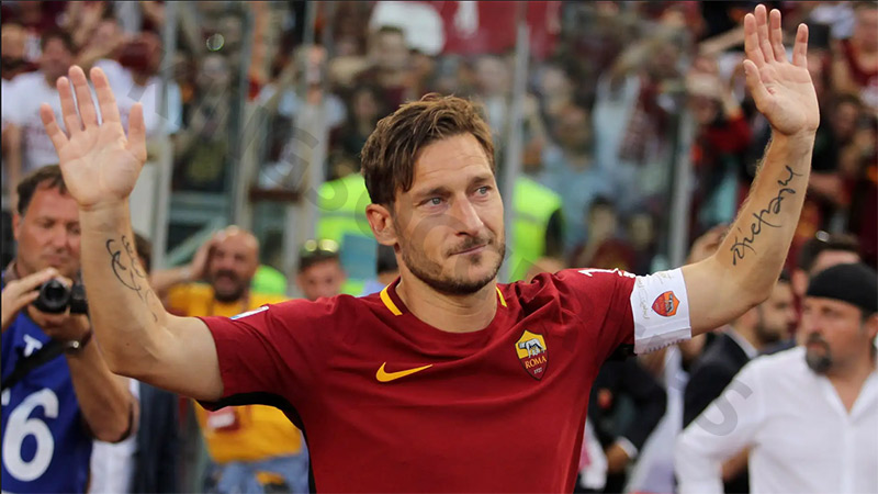 Francesco Totti, one of the great legends of Italian football