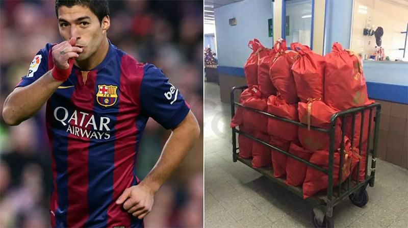 Luis Suarez sends 500 Christmas baskets to kids at Uruguayan hospital