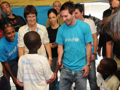 Most charitable soccer players: Lionel Messi