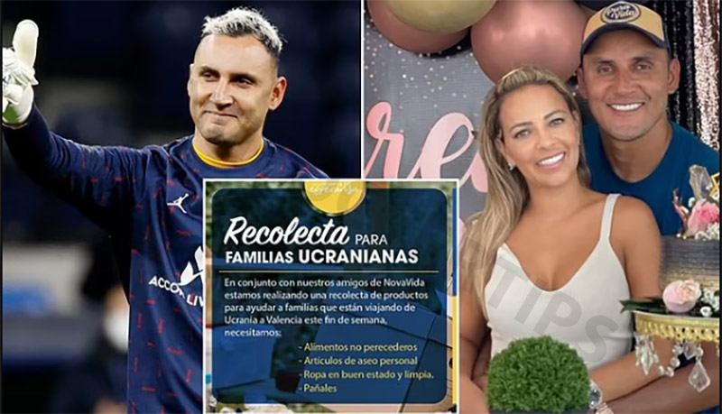 Most charitable soccer players: Keylor Navas