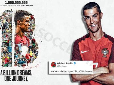 Cristiano ronaldo social media followers: 1 billion followers milestone