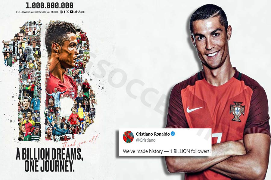 Cristiano ronaldo social media followers: 1 billion followers milestone