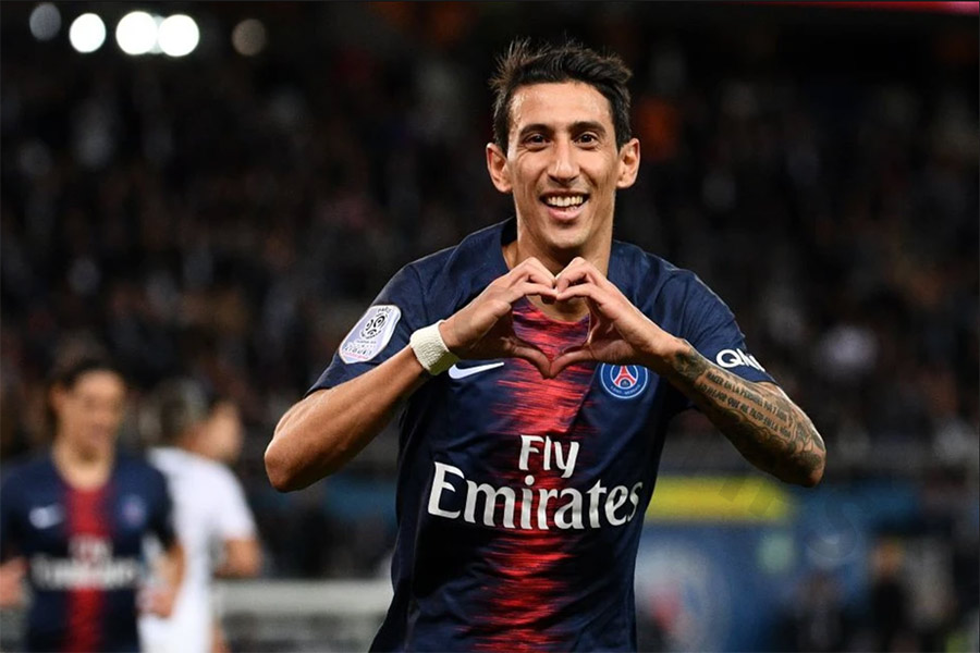 Famous football players number 11: Angel Di Maria