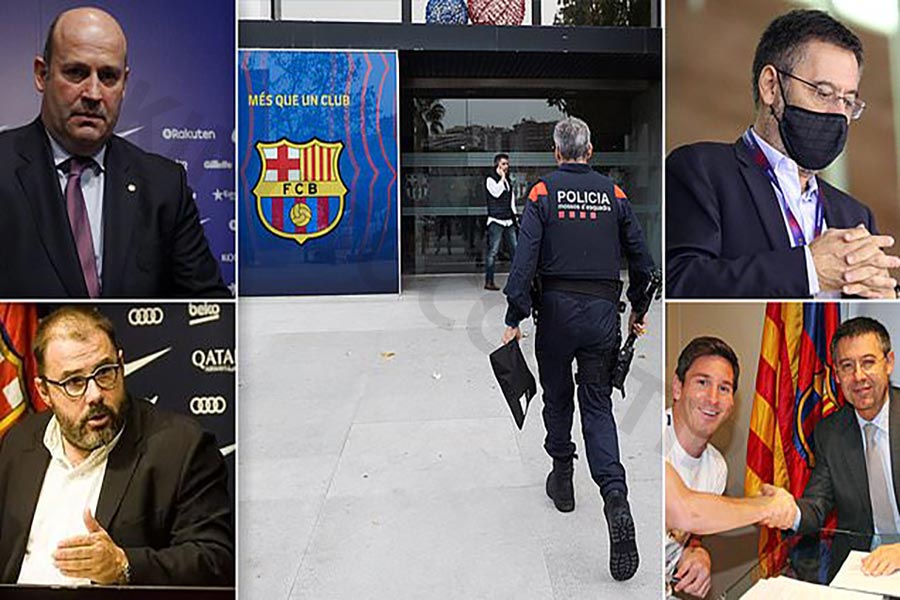 Police arrest former Barcelona president Josep Bartomeu after Camp Nou raid