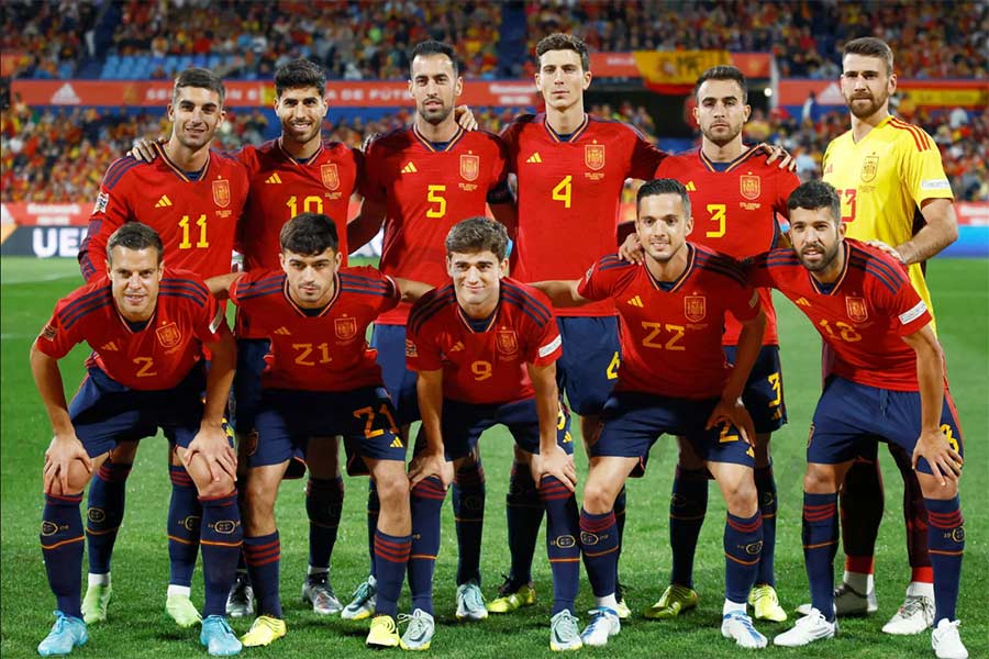 Which country has the most soccer players: Spain (362 players)