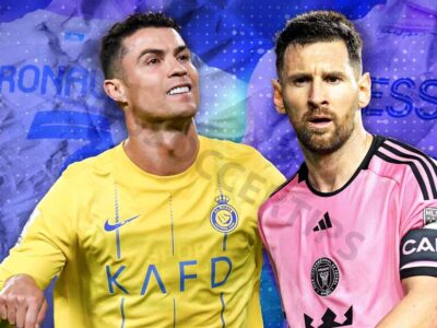 Find out if Messi and Ronaldo were on the same team?