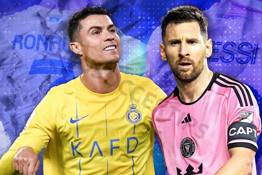 Find out if Messi and Ronaldo were on the same team?