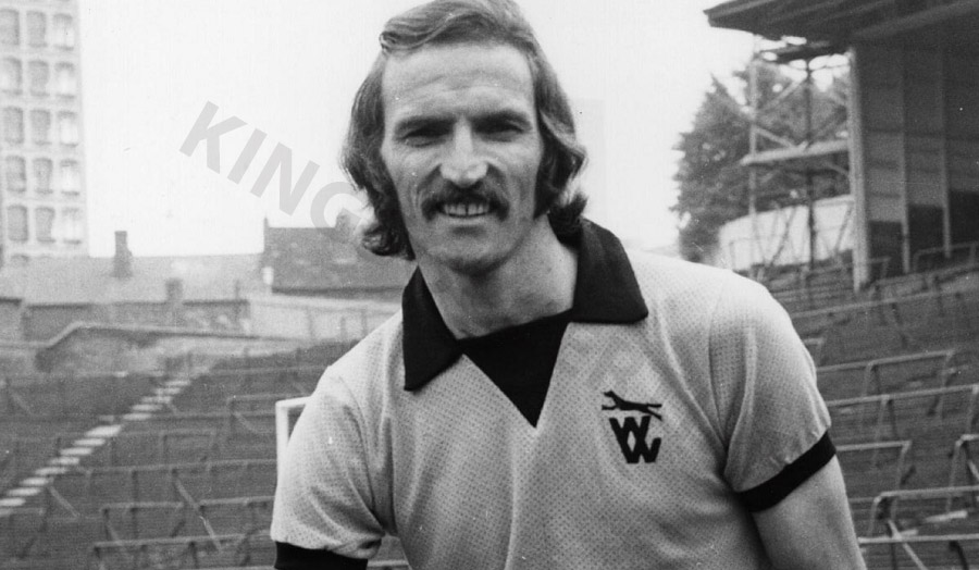 Derek Dougan talented striker, scored a hat-trick on his Wolves debut