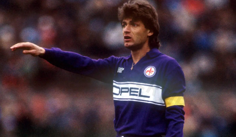 Giancarlo Antognoni is the soul and most capped player in Fiorentina's history