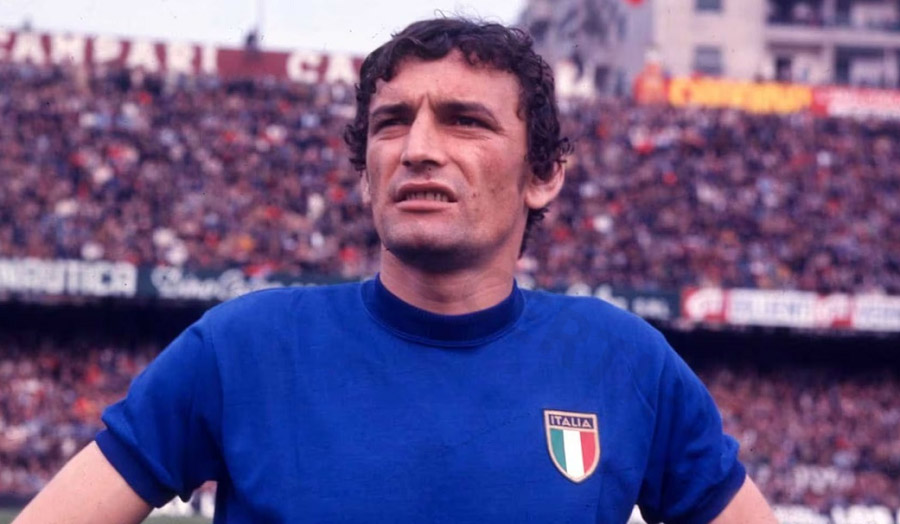 Luigi Riva is a Cagliari legend with 205 goals and helped the team win their first Scudetto in 1970