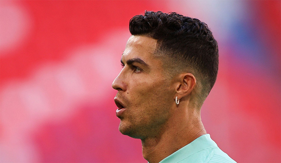 Cristiano Ronaldo fade hairstyle football