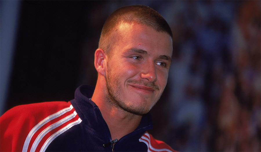 David Beckham buzzcut hairstyle football