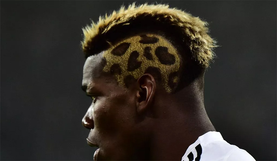 Paul Pogba colorful hairstyle