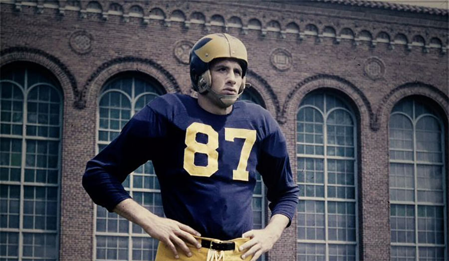 Ron Kramer in Michigan uniform, known as one of the best all-around players