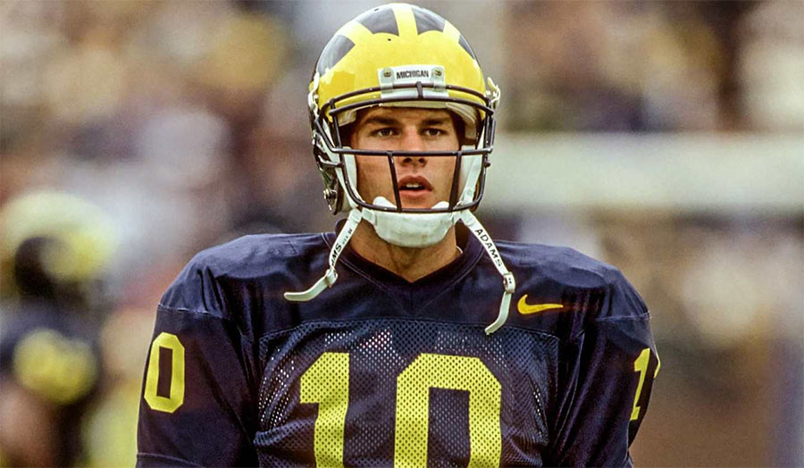 Tom Brady playing for Michigan Wolverines before NFL glory